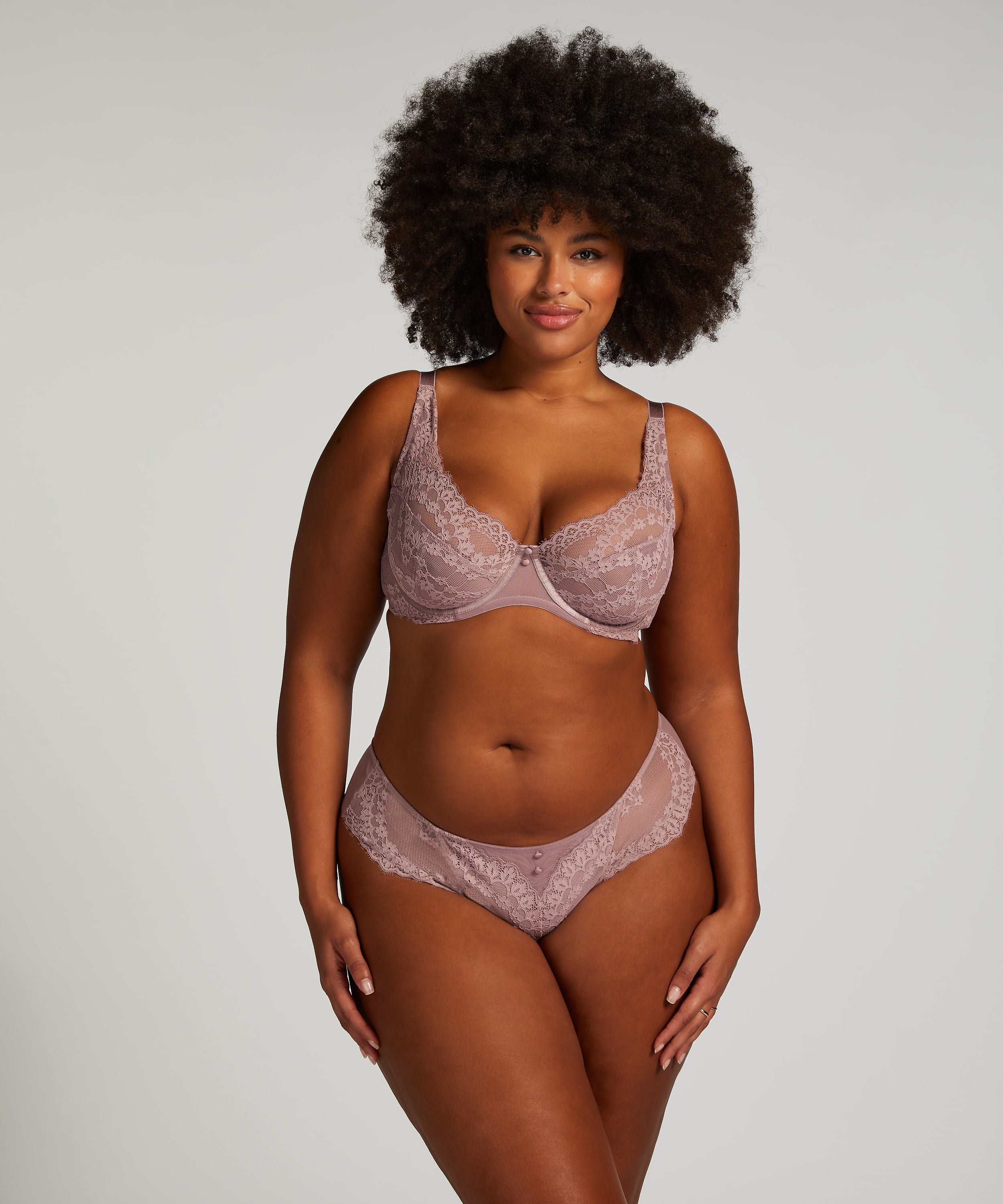 Daisy Non-Padded Underwired Bra, Purple, main