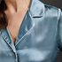 Silk pyjama top, Blue