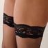 Stay Ups 15 Denier Lace Anti Ladder, Black