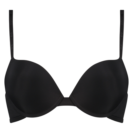 Padded underwired push-up bra, Black