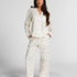 Petite Pyjama Pant Mistletoe, White
