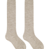 1 pair of knitted socks, Beige