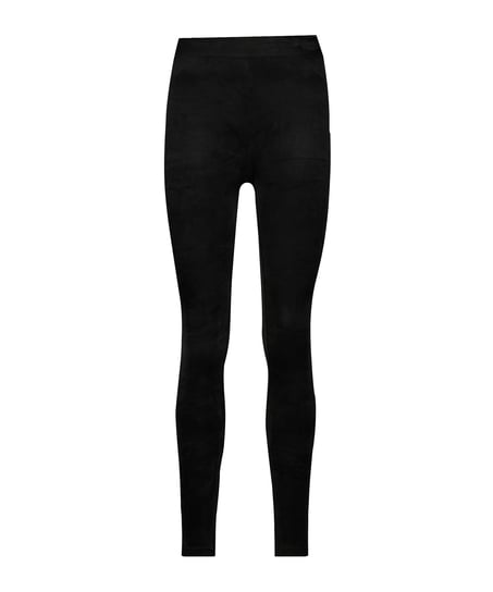Velour leggings, Black