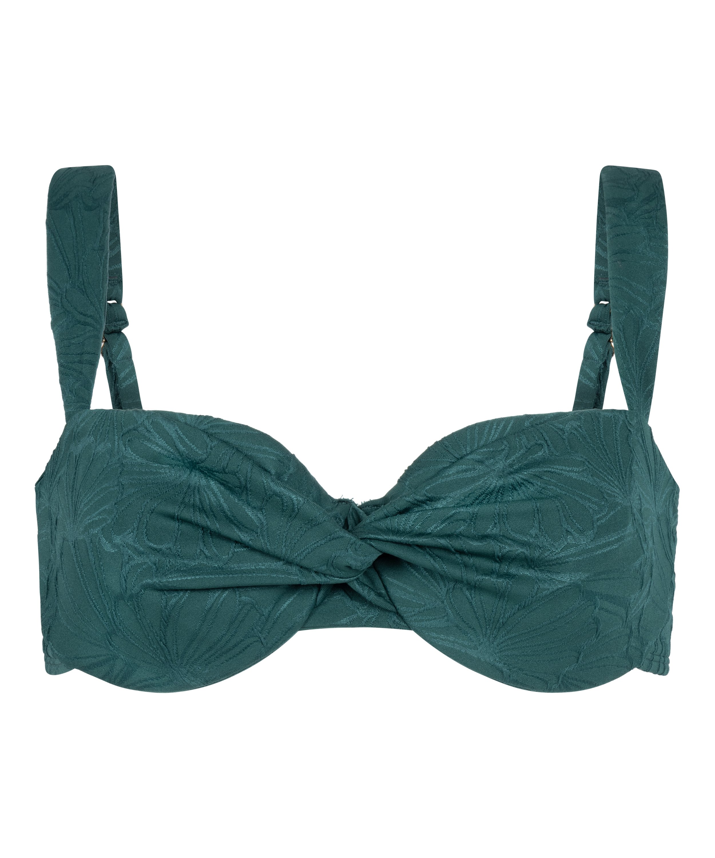 Azua Non-Padded Underwired Bikini Top, Green, main