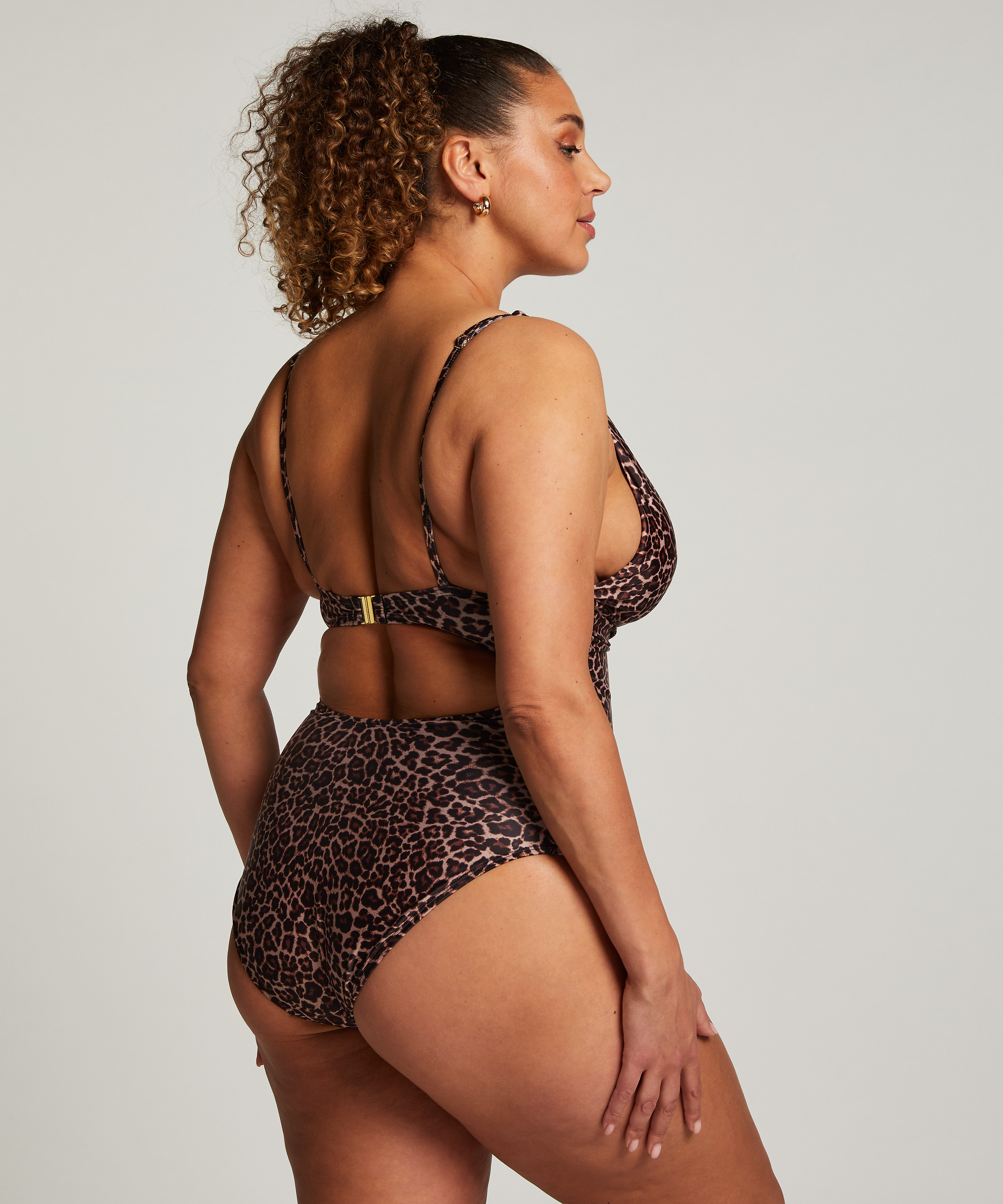 Luxe Shaping Swimsuit, Brown, main