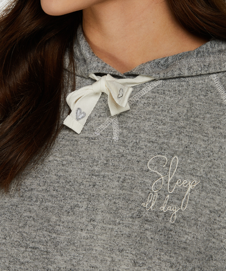 Short sleeved hoodie, Gray