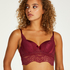 Elise Padded Longline Underwired Bra, Red