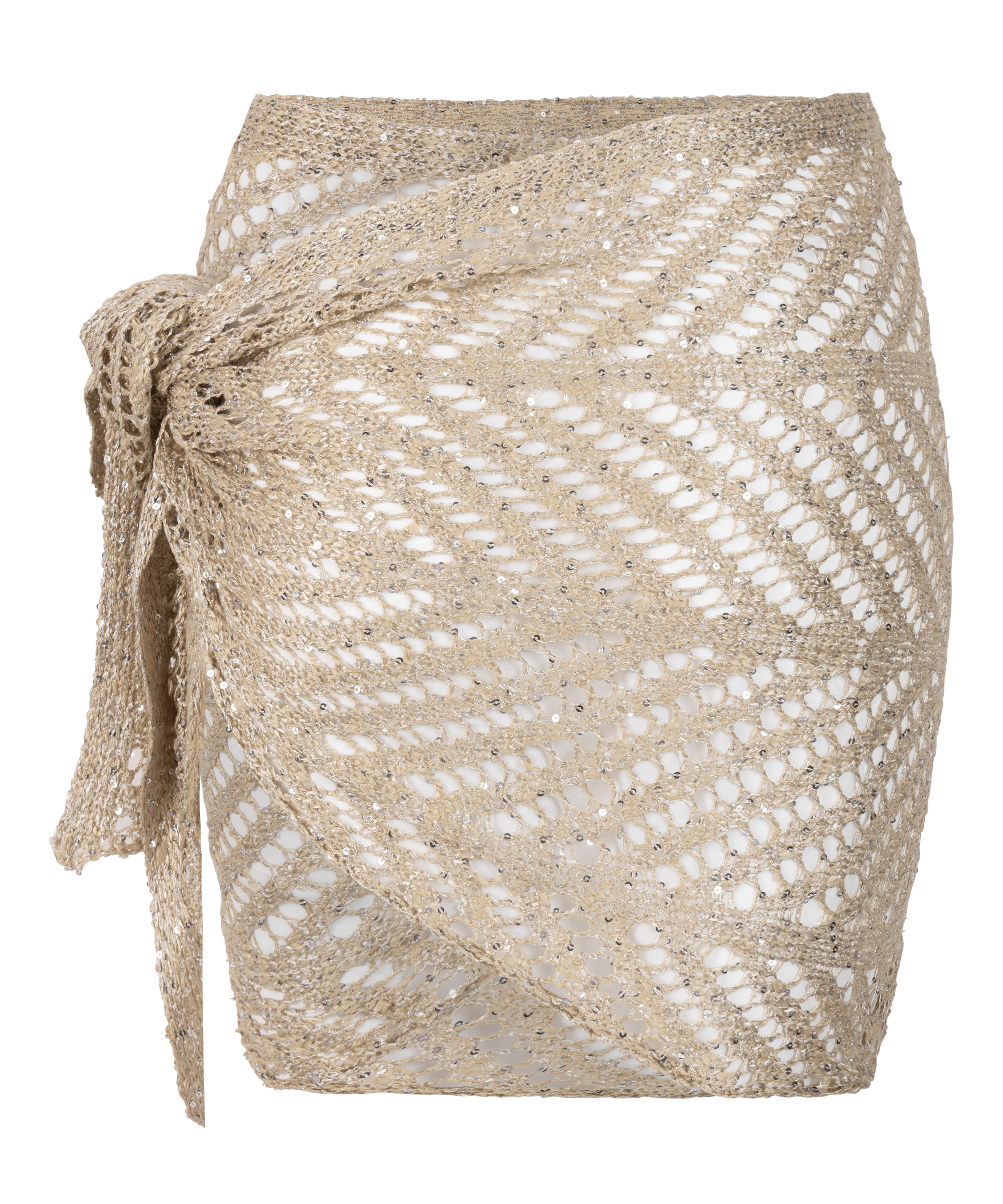 Beach Sequin Pareo, Beige, main
