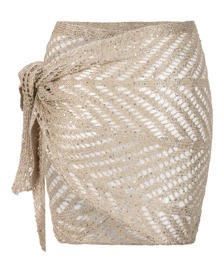Beach Sequin Pareo, Beige