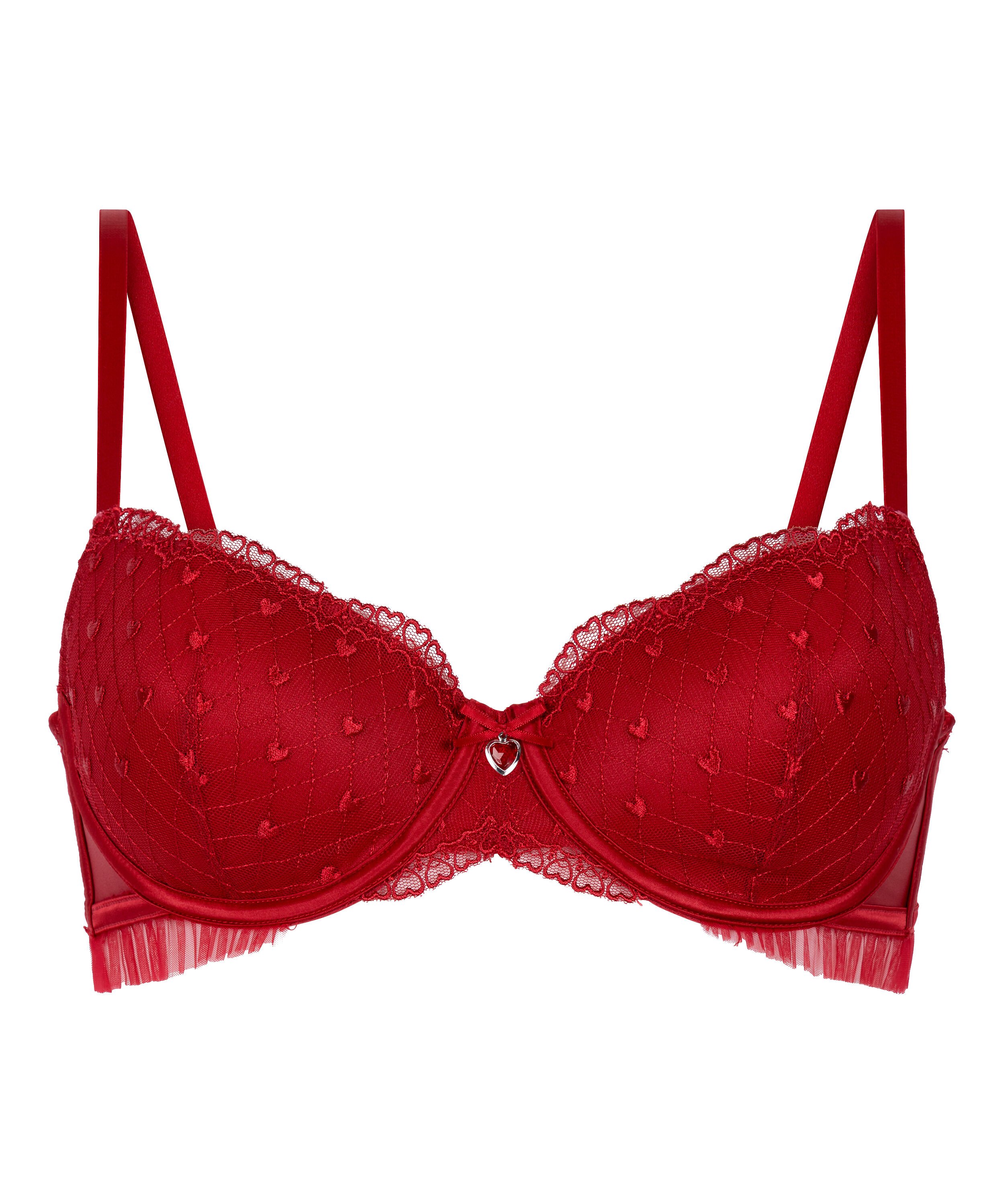 Cordelie Padded Underwired Bra, Red
