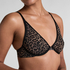 Tara Leopard Non-Padded Underwired Bra, Black