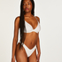Sri Lanka High Leg Bikini Bottoms, White
