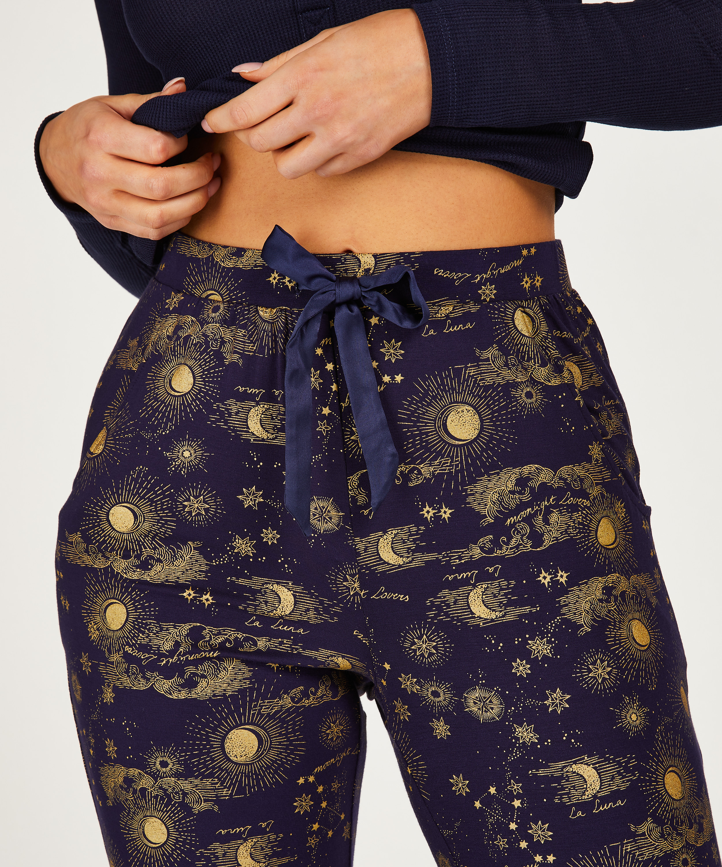 Tall Pyjama pants Jersey, Blue, main