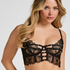 Non-Padded Underwired Longline Bra Bea, Black