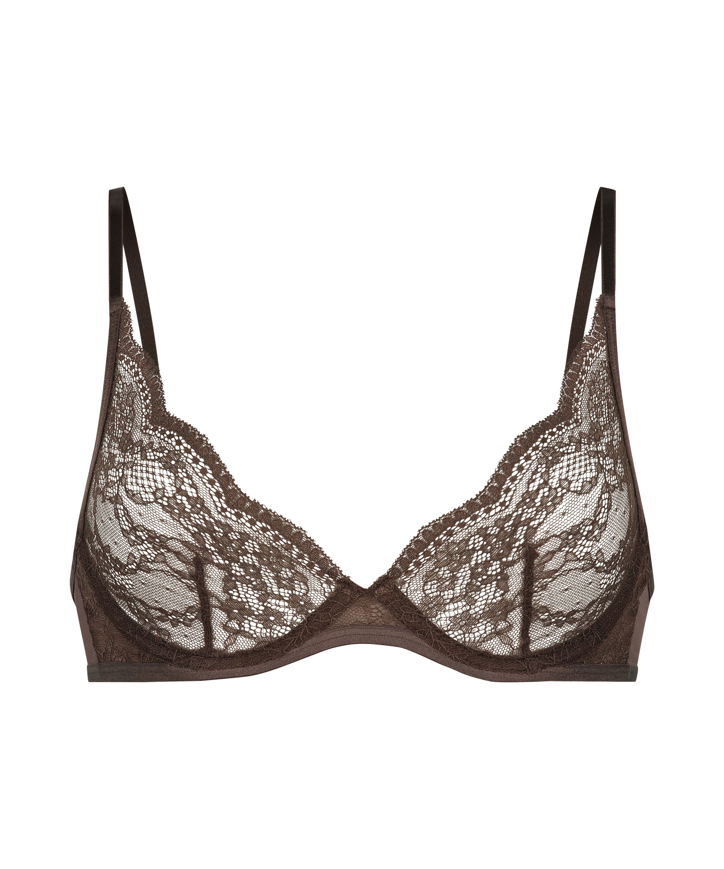 Isabelle Non-Padded Underwired Bra, Brown, main