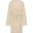 Fleece Bathrobe, White