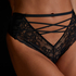 Melissa High Leg Open Crotch Brazilian, Black