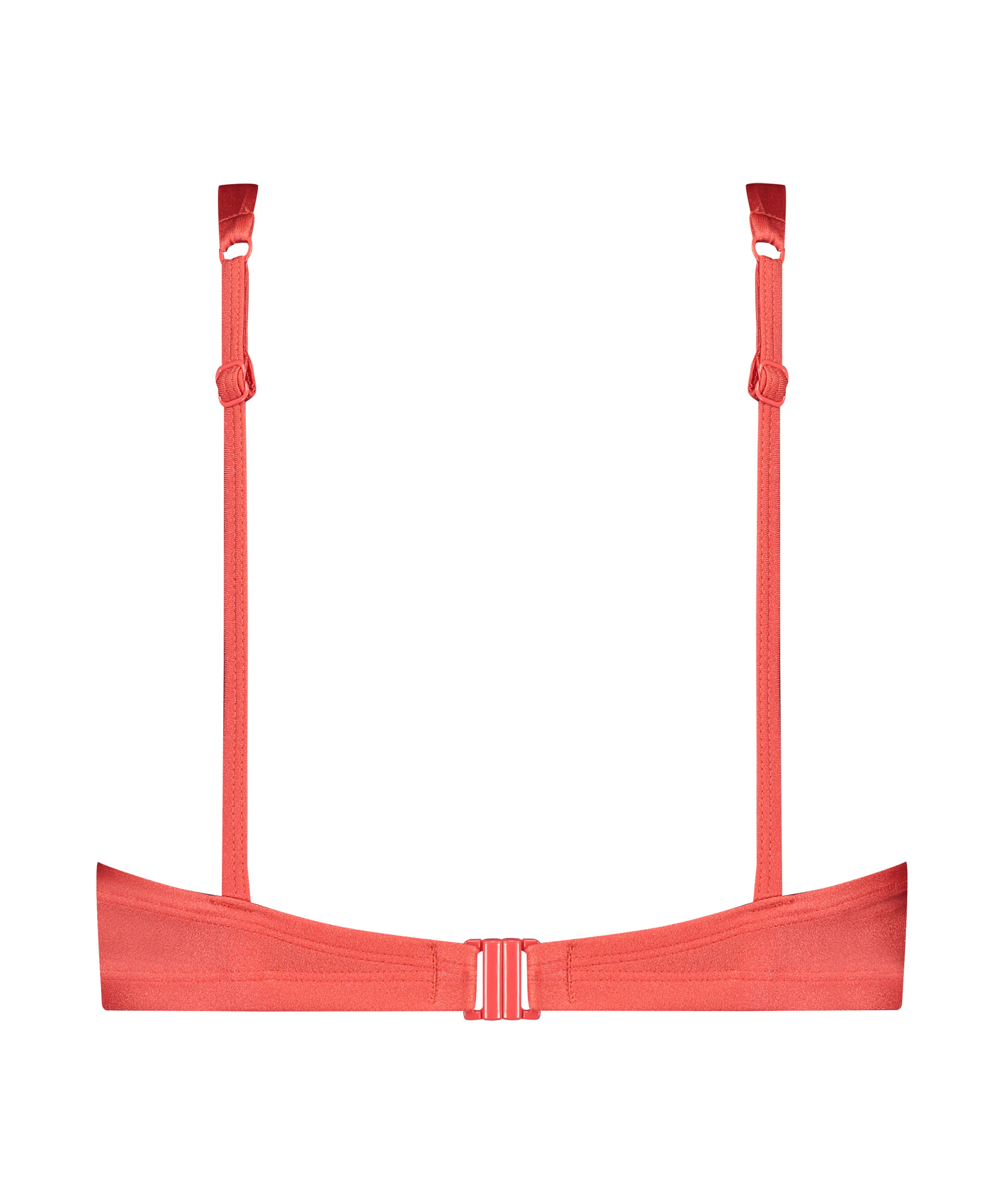 Padded underwired bikini top Luxe Cup E +, Red, main