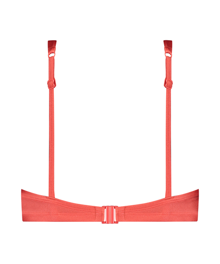 Padded underwired bikini top Luxe Cup E +, Red