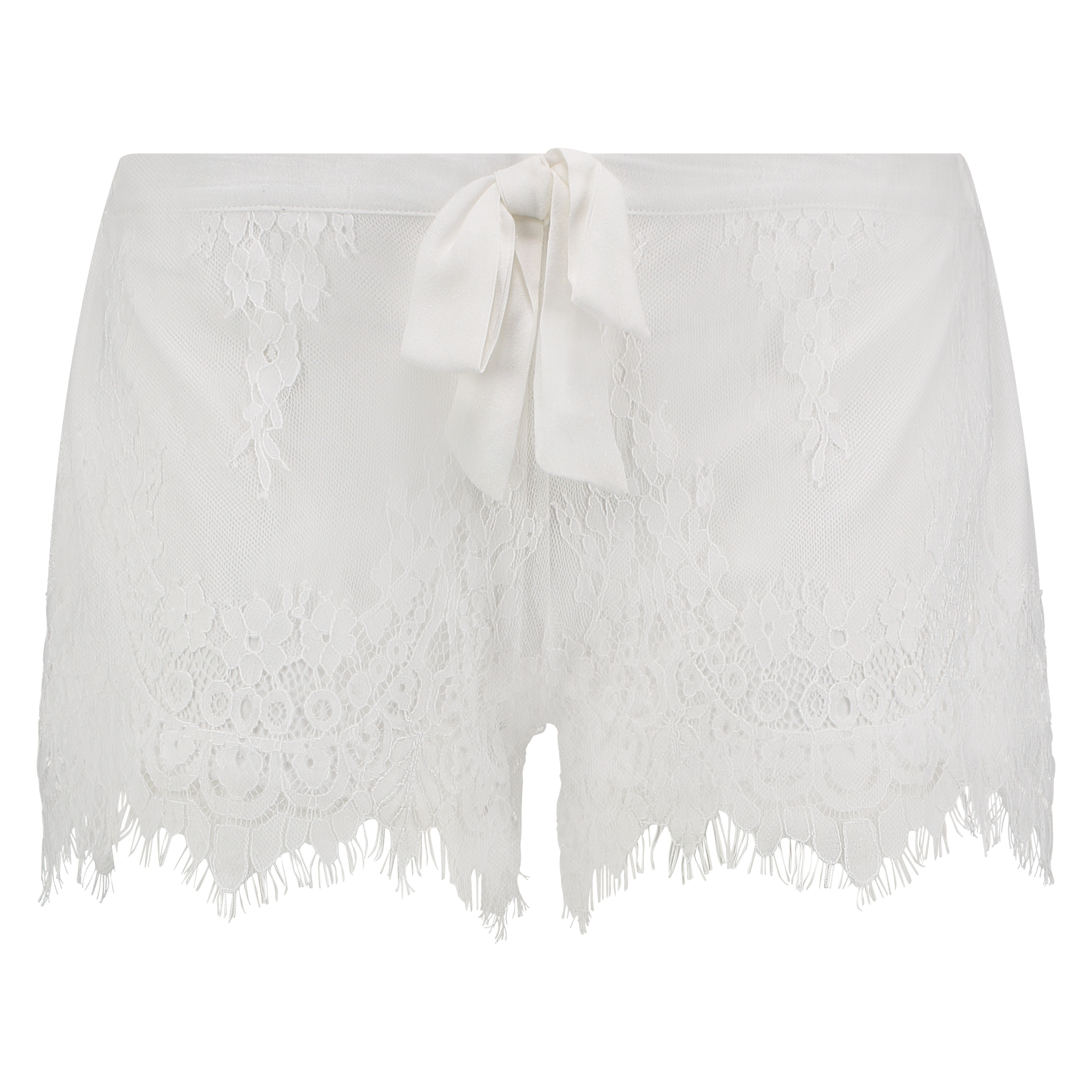 Lace Shorts, White, main
