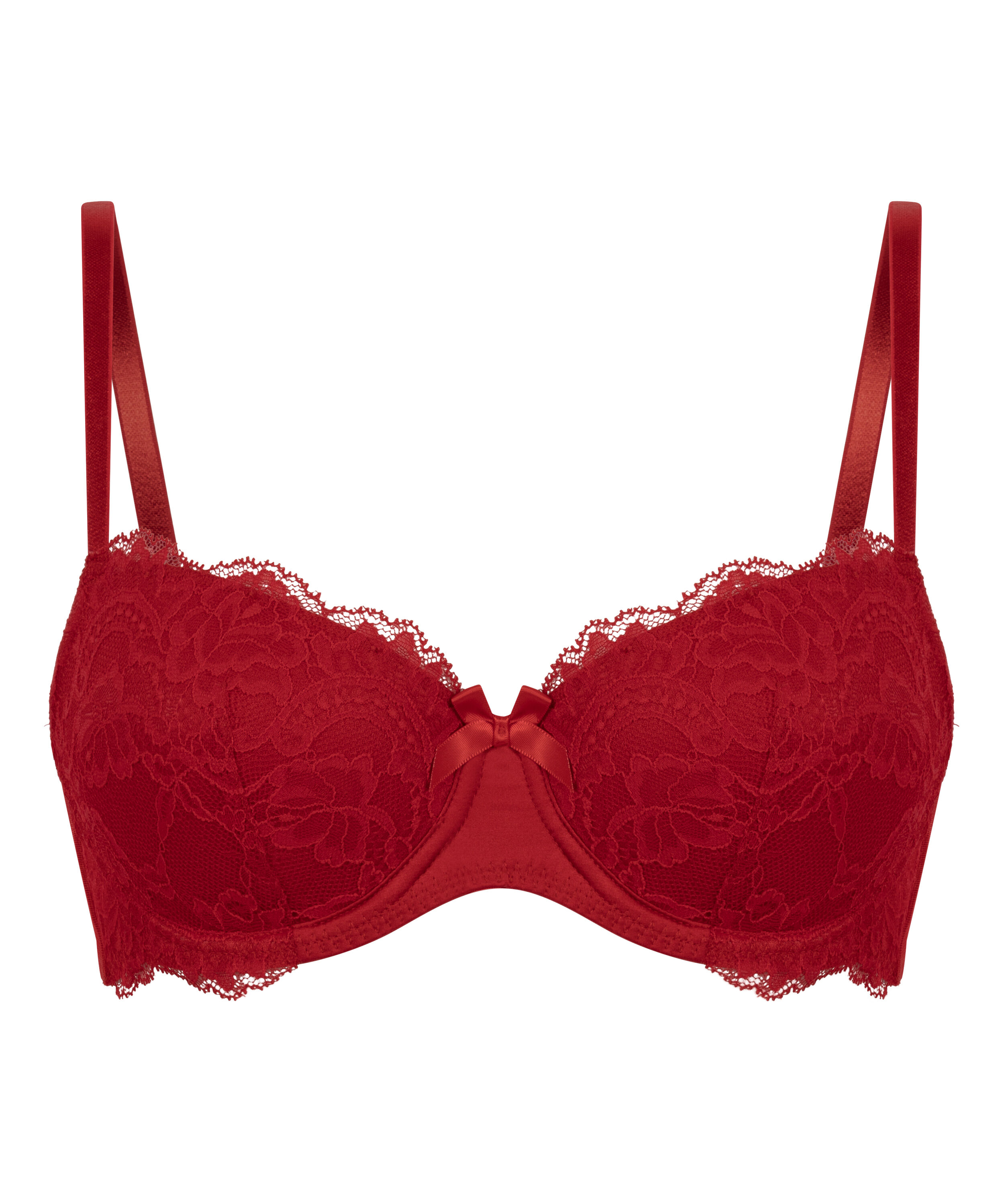 Teddy Padded Underwired Bra, Red
