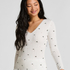 Pointelle Pyjama Top, White