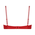 Plunge Padded Underwired Bra, Red