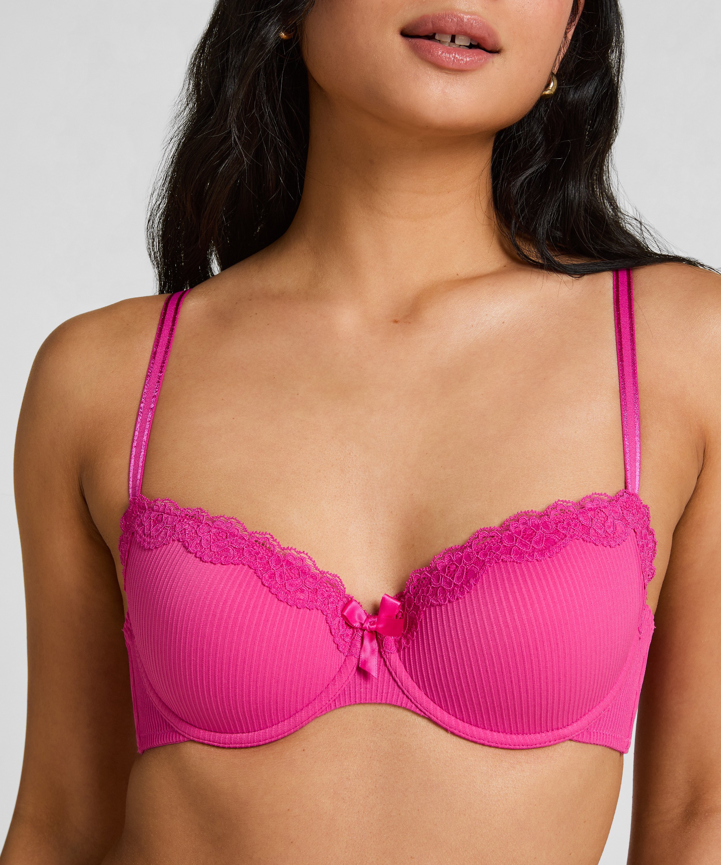 Lola Padded Underwired Bra, Pink, main