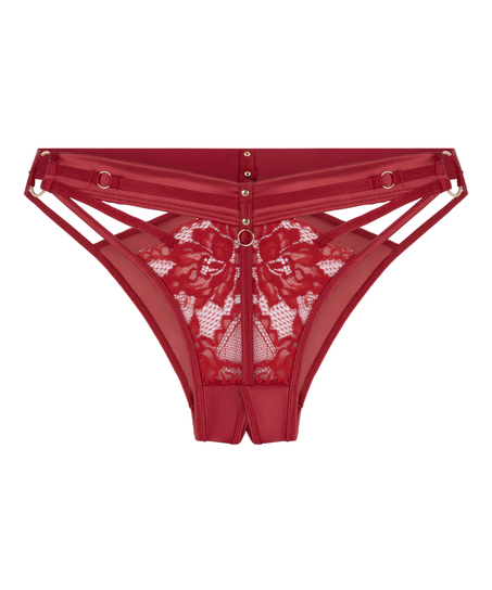 Emmeline Open Crotch Brazilian, Red
