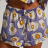 Satin pyjama shorts, Purple