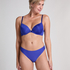 Lace Back Invisible Thong, Blue
