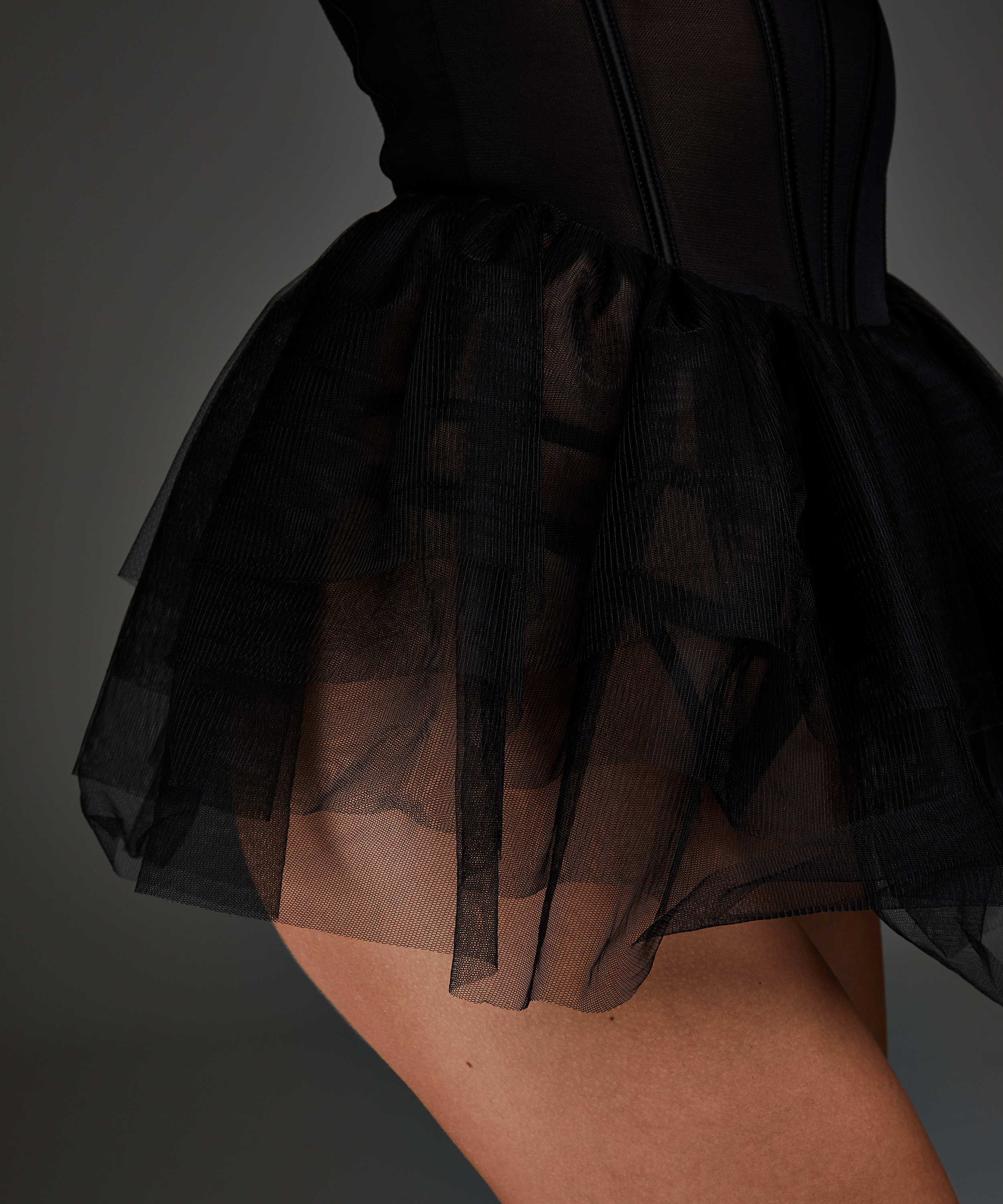 Private tutu corset, Black, main