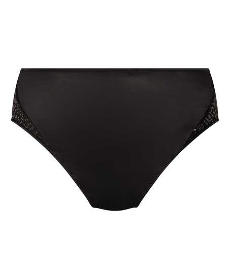 Elle Highleg High-Waisted Brazilian, Black