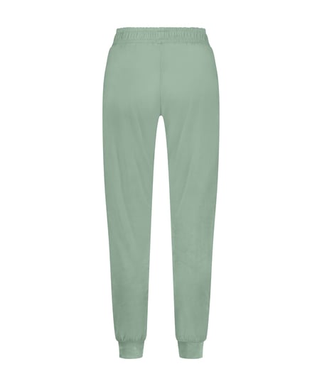 Tall Velours Jogging Bottoms, Green