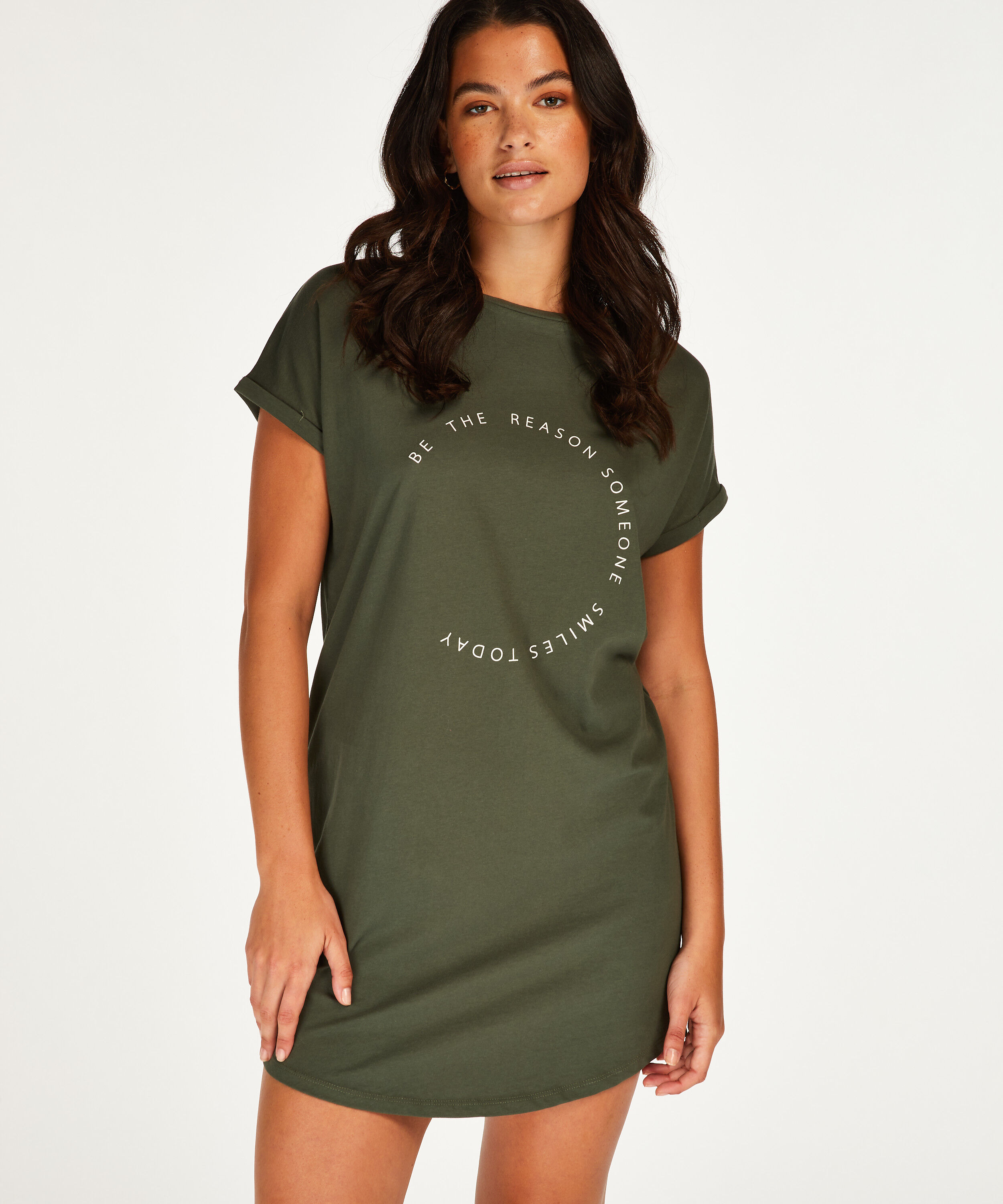 Round Neck Nightshirt, Green