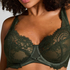 Amara Non-Padded Underwired Bra, Green