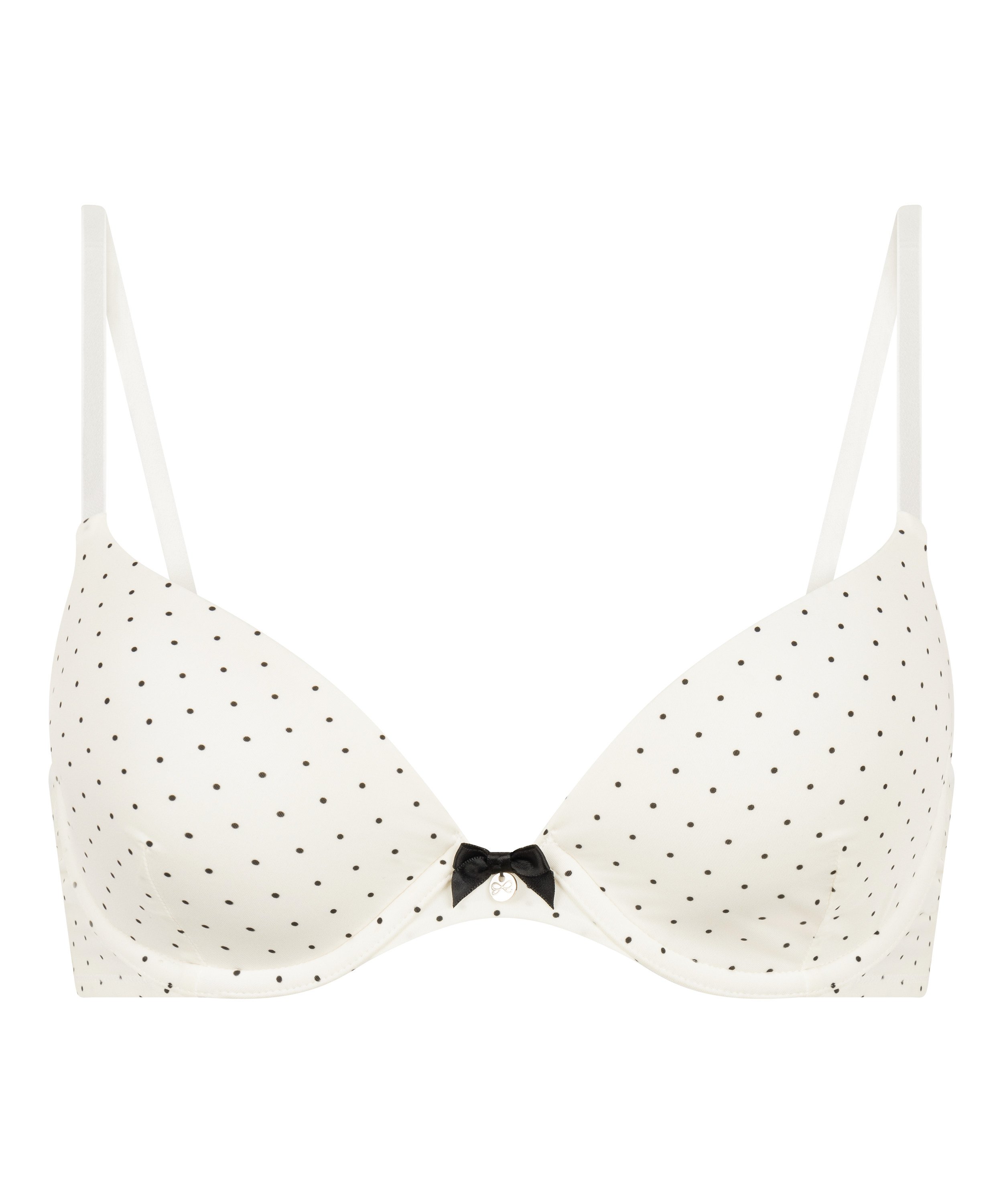 Plunge Padded Underwired Bra, White, main