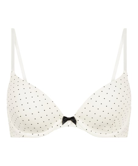 Plunge Padded Underwired Bra, White