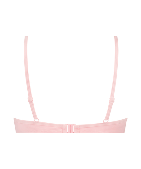 Texture non-padded underwired bikini top, Black