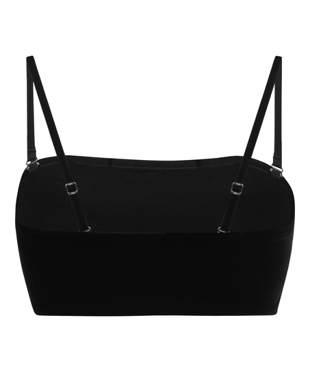 Smooth Bandeau Bralette, Black