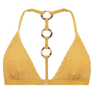 Goldenrod triangle bikini top, Yellow