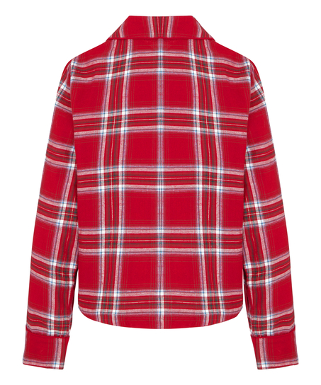 Flannel Pyjama Top, Red