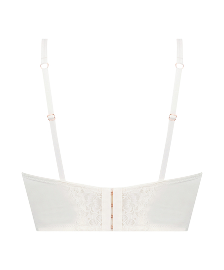 Erika padded longline underwired bra, White