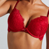 Charlotta Padded Underwired Maximizer Bra, Red