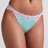 Lace & Shine Thong, Blue