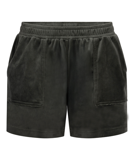 Velvet Pocket shorts, Green
