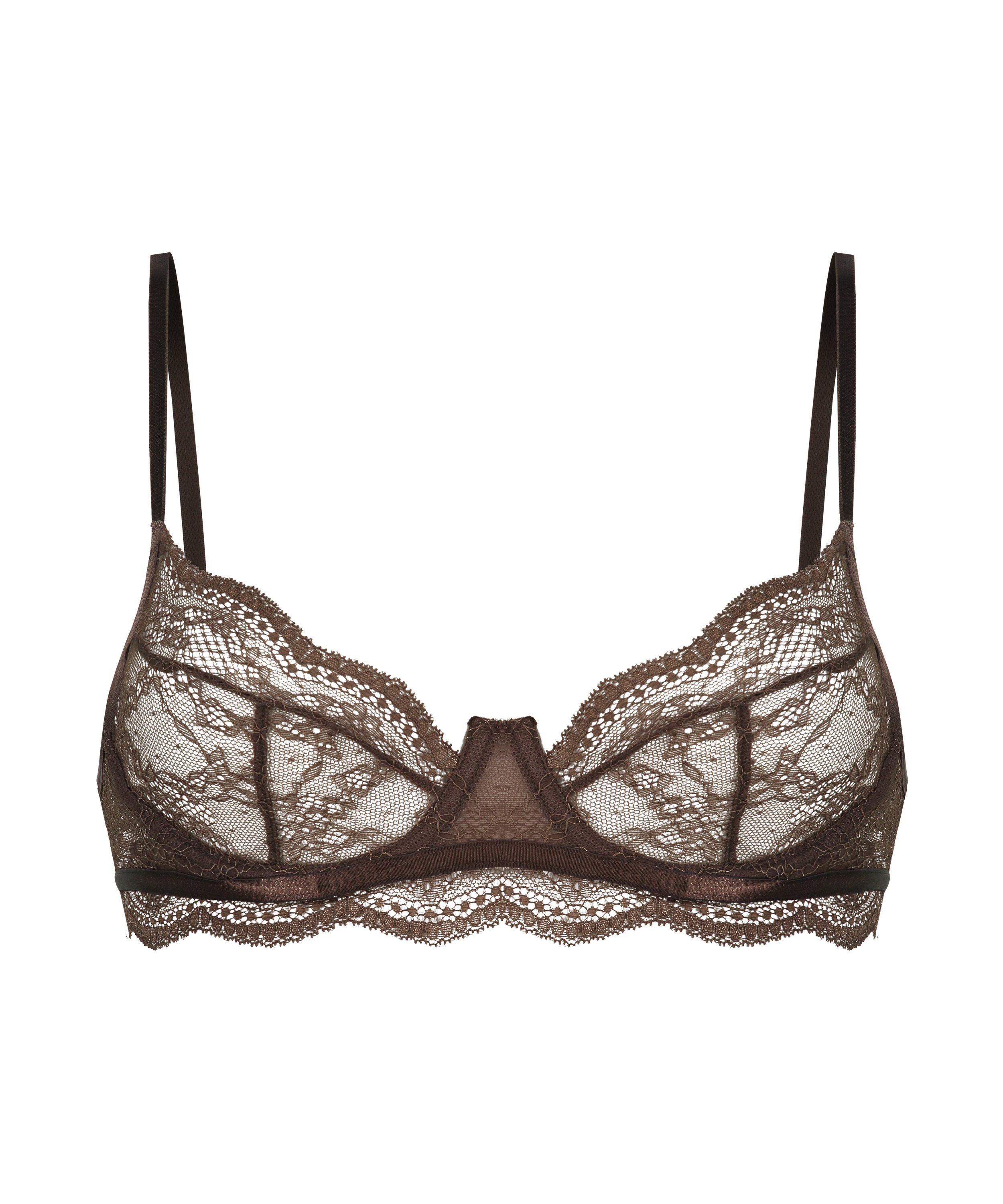 Isabelle Non-Padded Underwired Bra, Brown, main