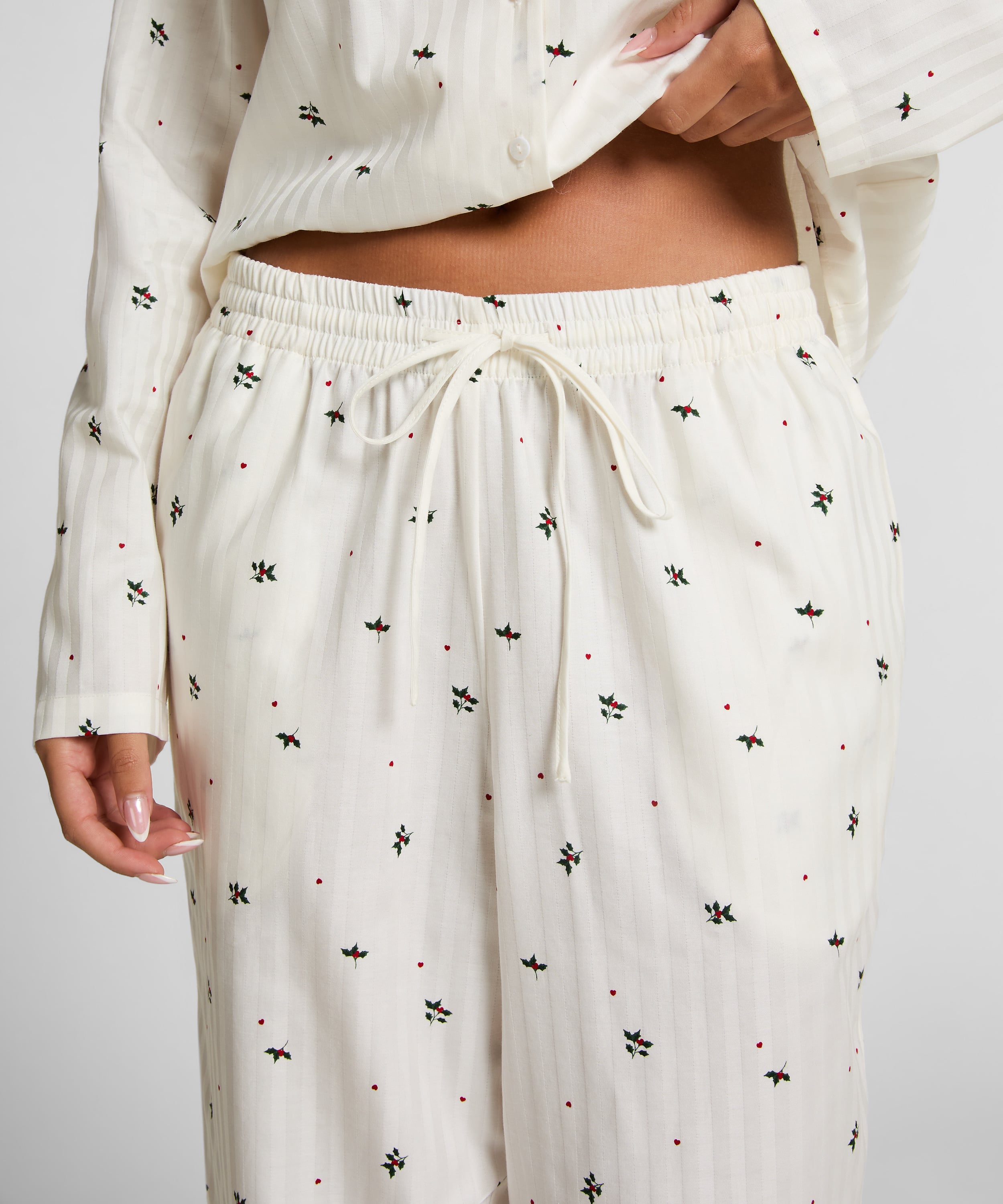 Pyjama Pant Mistletoe, White, main