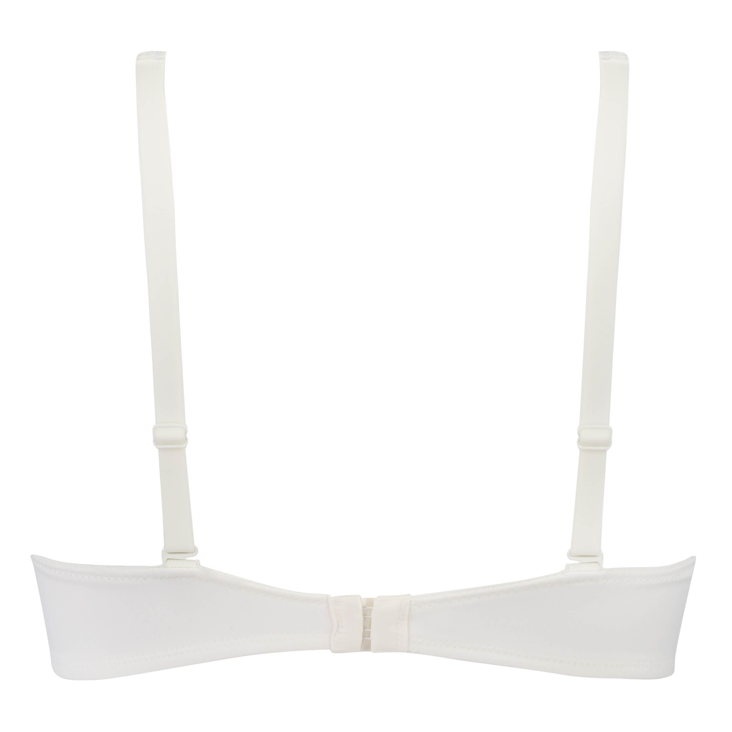 Satin Fleece Non-Padded Underwired Bra, White, main