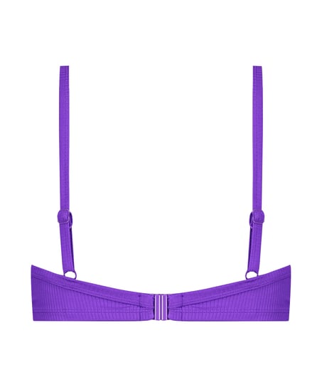 Padded Underwired Bikini Top Eclipse Rib Twist, Purple
